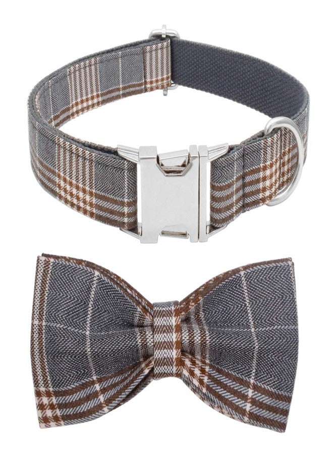 YOY Soft Comfortable Adjustable Pet Collar with Bowtie, Heavy Duty Dog Collar and Leash Set for Small Medium Large Dogs Cats, Puppy Grooming Doggy Accessories, Length 12" - 16" - Image 5